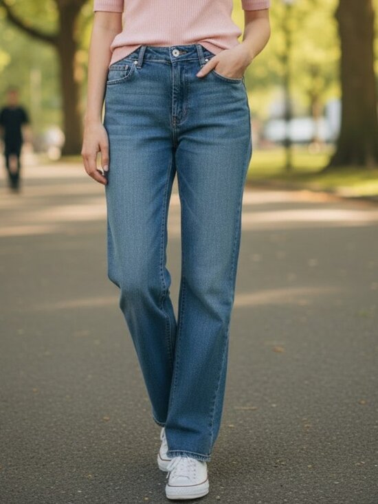Lucky Brand Denim - Lucky Brand Sweet N Straight Jeans Blue Mid Low Rise Stretch Size 10 / 30 R